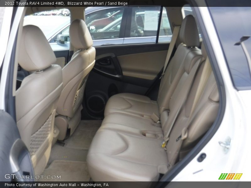 Blizzard White Pearl / Sand Beige 2012 Toyota RAV4 Limited 4WD