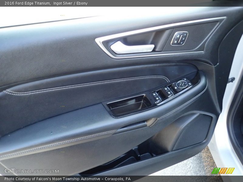 Ingot Silver / Ebony 2016 Ford Edge Titanium