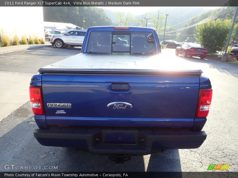 Vista Blue Metallic / Medium Dark Flint 2011 Ford Ranger XLT SuperCab 4x4
