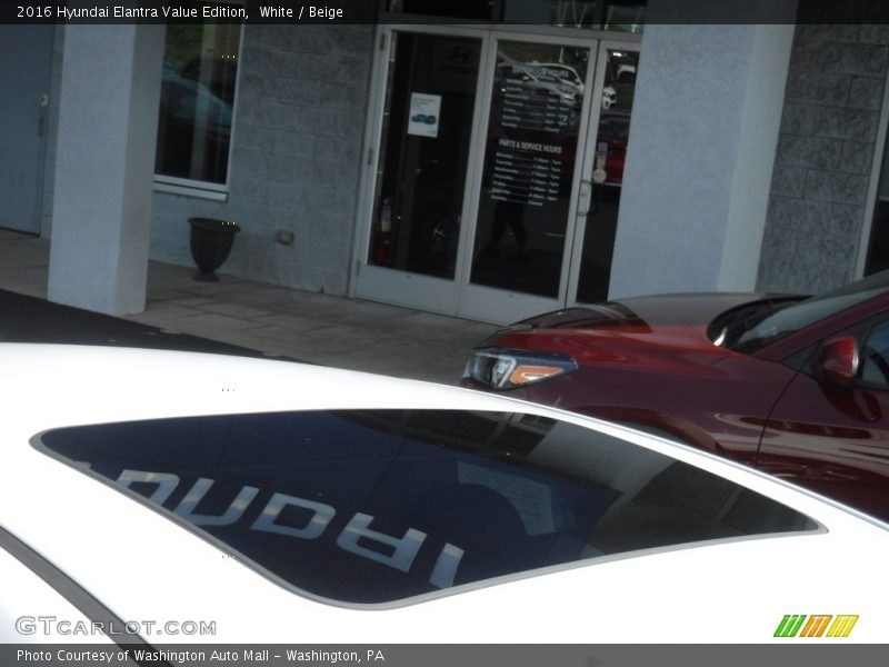 White / Beige 2016 Hyundai Elantra Value Edition