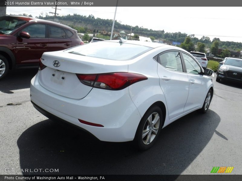 White / Beige 2016 Hyundai Elantra Value Edition