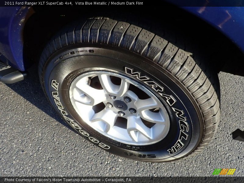 Vista Blue Metallic / Medium Dark Flint 2011 Ford Ranger XLT SuperCab 4x4