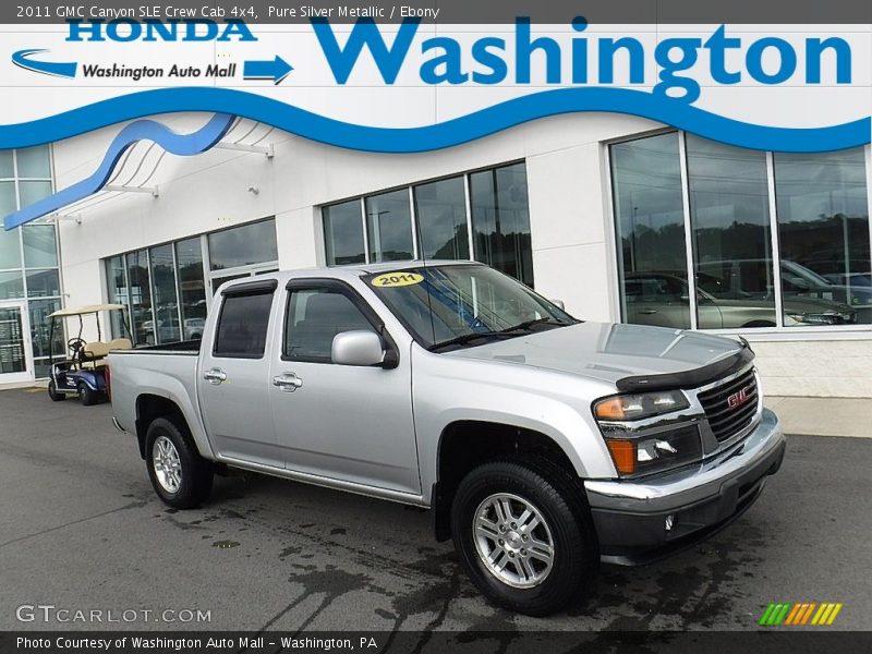 Pure Silver Metallic / Ebony 2011 GMC Canyon SLE Crew Cab 4x4