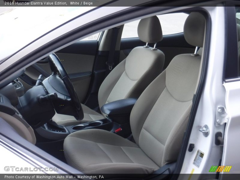 White / Beige 2016 Hyundai Elantra Value Edition