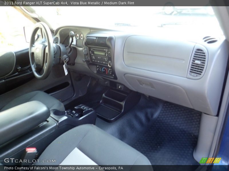 Vista Blue Metallic / Medium Dark Flint 2011 Ford Ranger XLT SuperCab 4x4