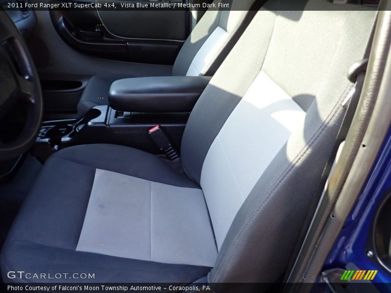 Vista Blue Metallic / Medium Dark Flint 2011 Ford Ranger XLT SuperCab 4x4