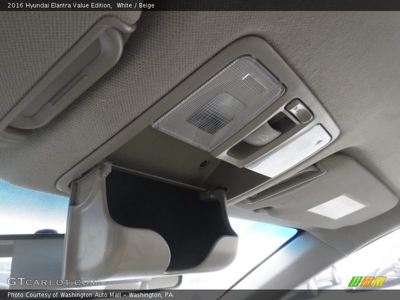 White / Beige 2016 Hyundai Elantra Value Edition
