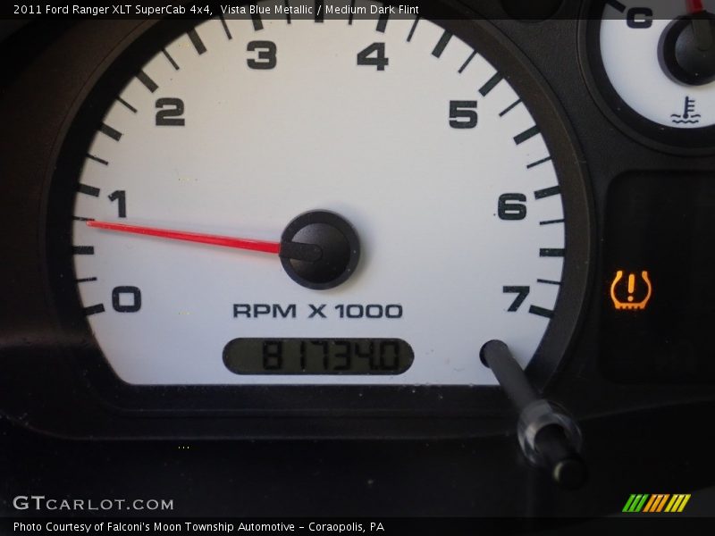 Vista Blue Metallic / Medium Dark Flint 2011 Ford Ranger XLT SuperCab 4x4