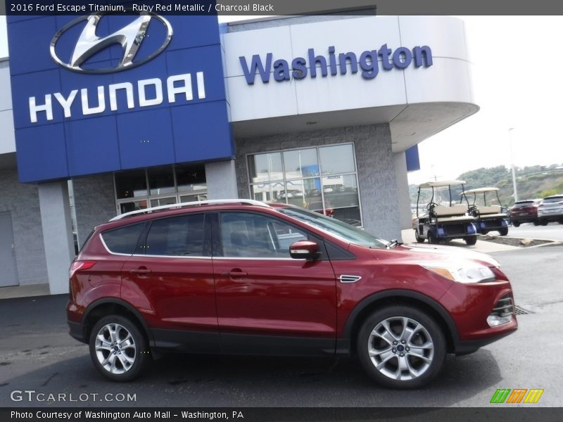 Ruby Red Metallic / Charcoal Black 2016 Ford Escape Titanium