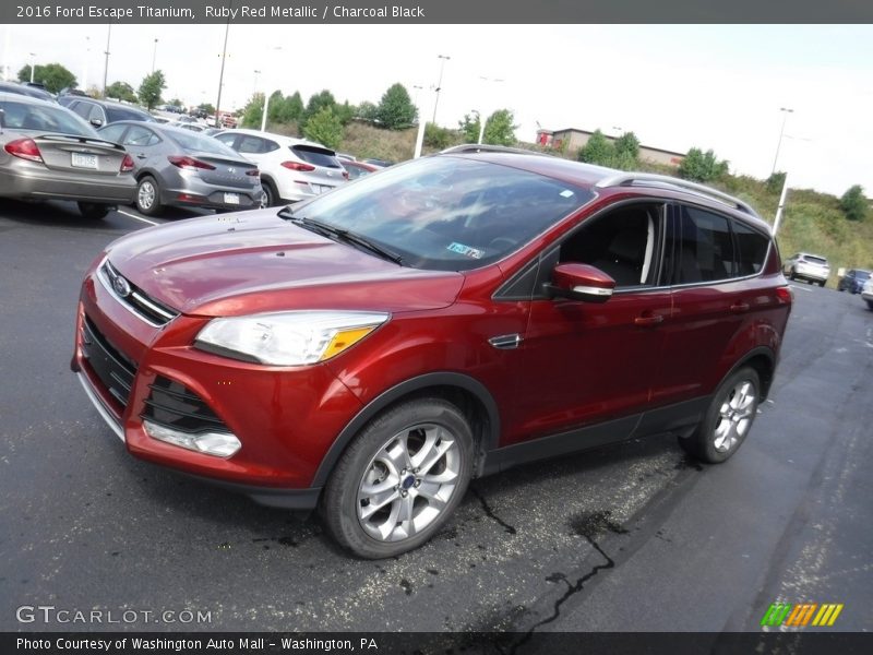 Ruby Red Metallic / Charcoal Black 2016 Ford Escape Titanium
