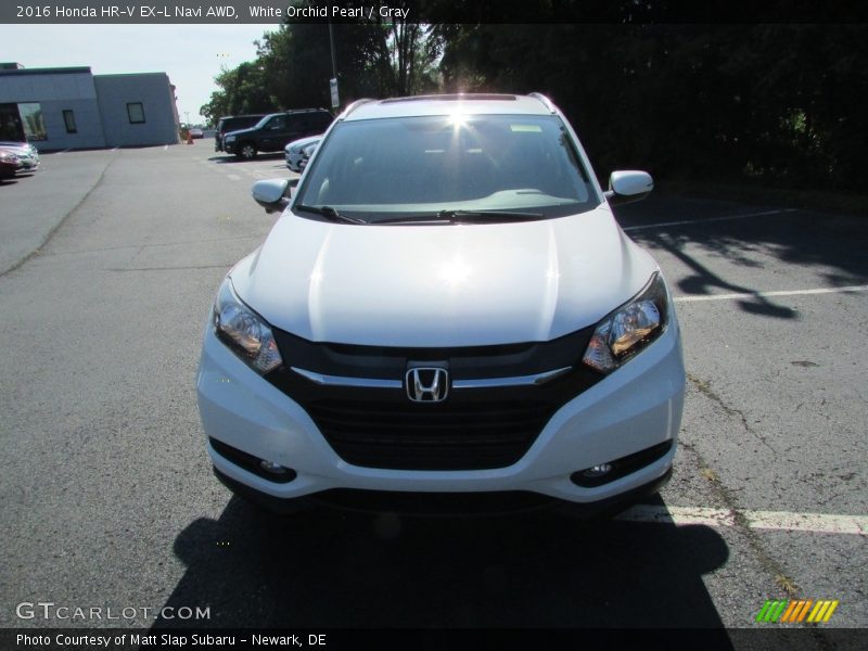 White Orchid Pearl / Gray 2016 Honda HR-V EX-L Navi AWD