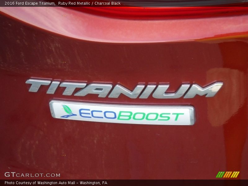Ruby Red Metallic / Charcoal Black 2016 Ford Escape Titanium