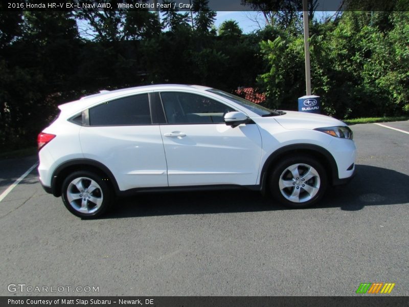 White Orchid Pearl / Gray 2016 Honda HR-V EX-L Navi AWD