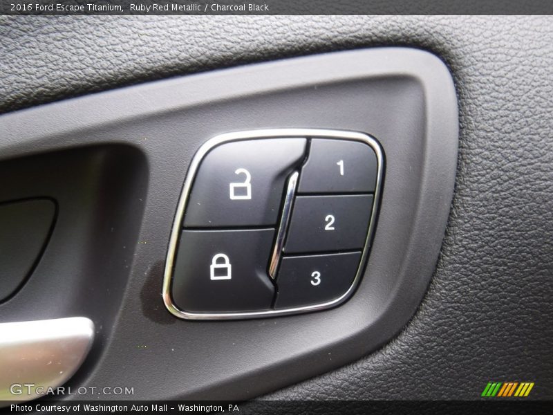 Ruby Red Metallic / Charcoal Black 2016 Ford Escape Titanium