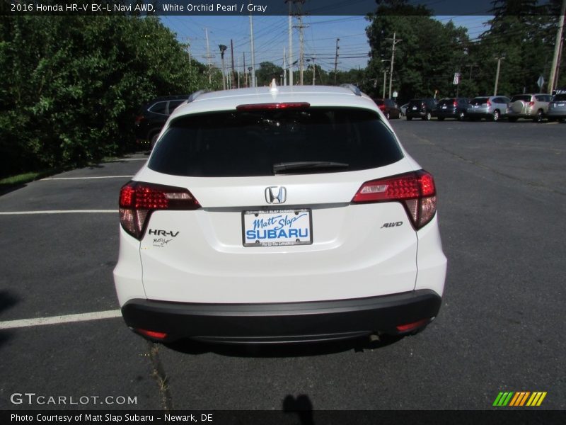 White Orchid Pearl / Gray 2016 Honda HR-V EX-L Navi AWD