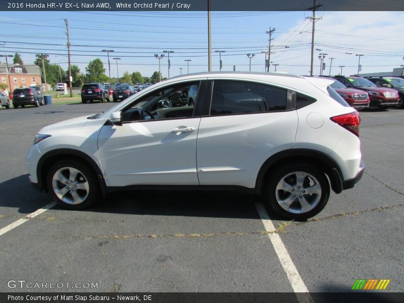 White Orchid Pearl / Gray 2016 Honda HR-V EX-L Navi AWD