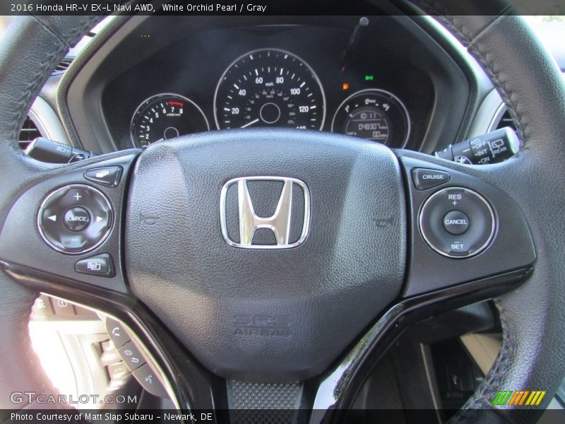 White Orchid Pearl / Gray 2016 Honda HR-V EX-L Navi AWD