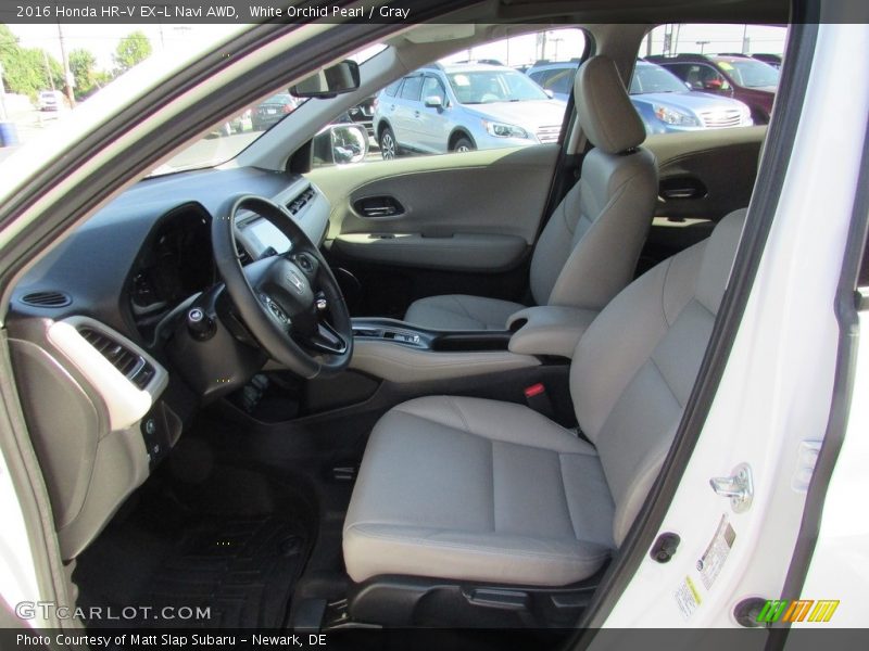 White Orchid Pearl / Gray 2016 Honda HR-V EX-L Navi AWD