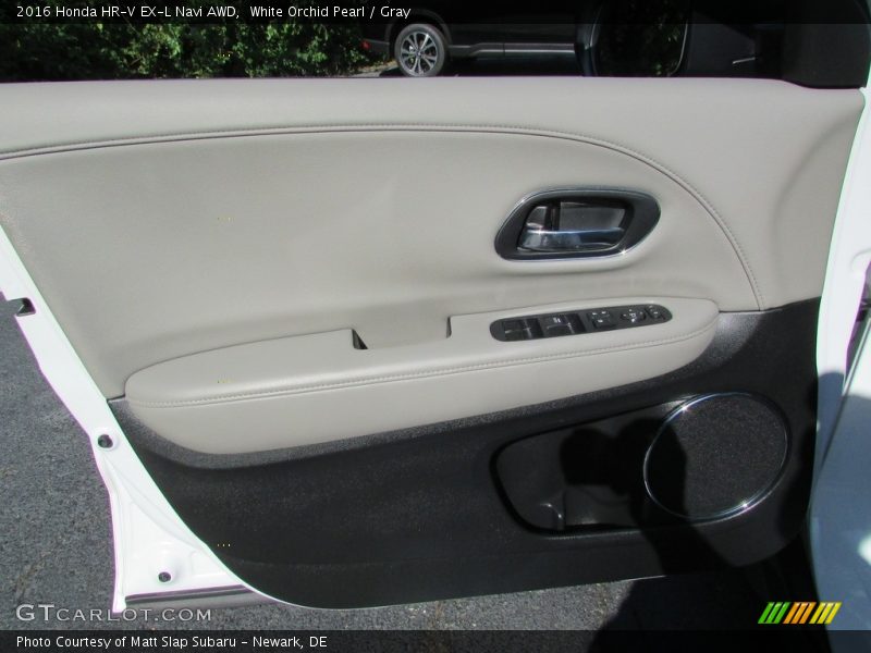 White Orchid Pearl / Gray 2016 Honda HR-V EX-L Navi AWD