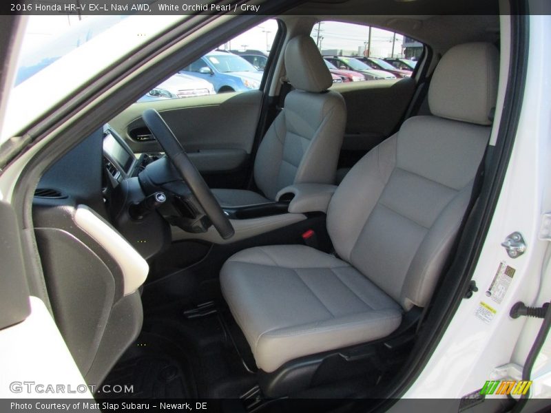 White Orchid Pearl / Gray 2016 Honda HR-V EX-L Navi AWD
