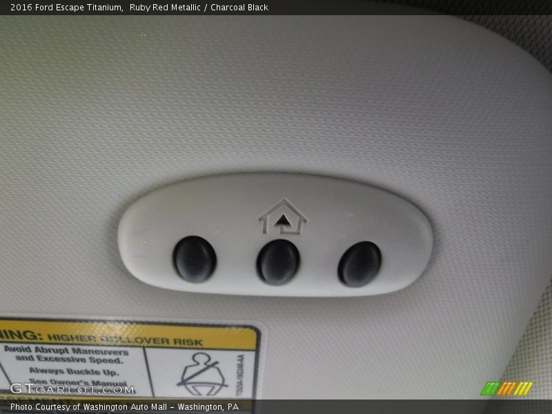 Ruby Red Metallic / Charcoal Black 2016 Ford Escape Titanium