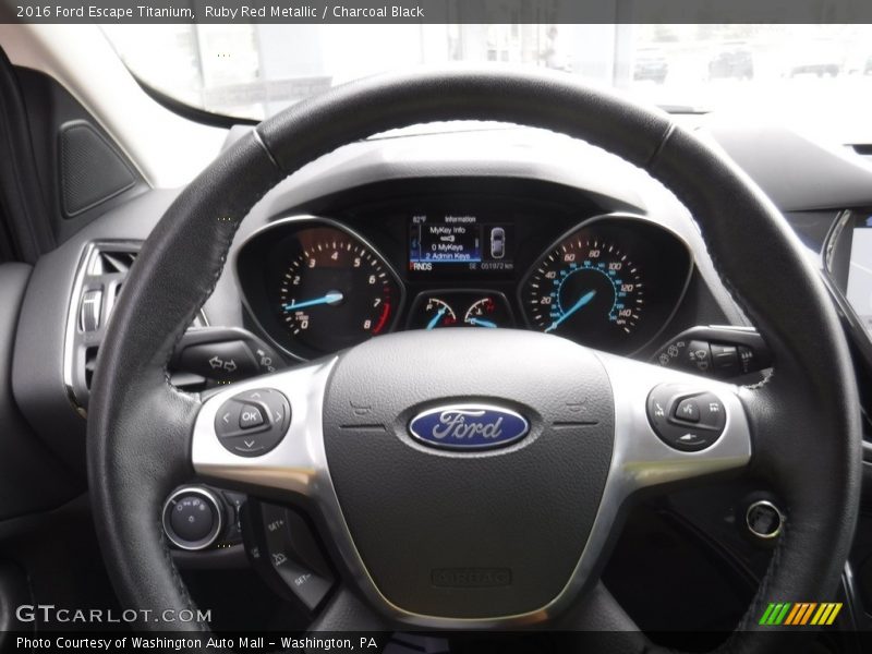 Ruby Red Metallic / Charcoal Black 2016 Ford Escape Titanium