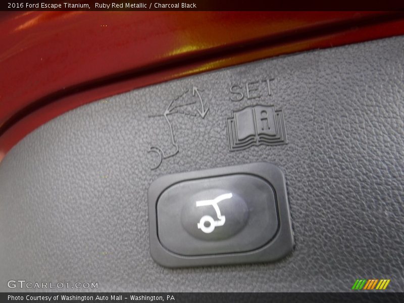Ruby Red Metallic / Charcoal Black 2016 Ford Escape Titanium