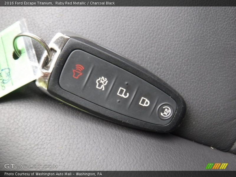 Ruby Red Metallic / Charcoal Black 2016 Ford Escape Titanium