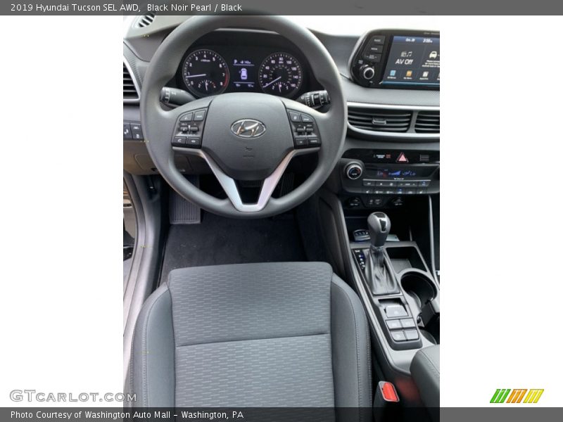Black Noir Pearl / Black 2019 Hyundai Tucson SEL AWD