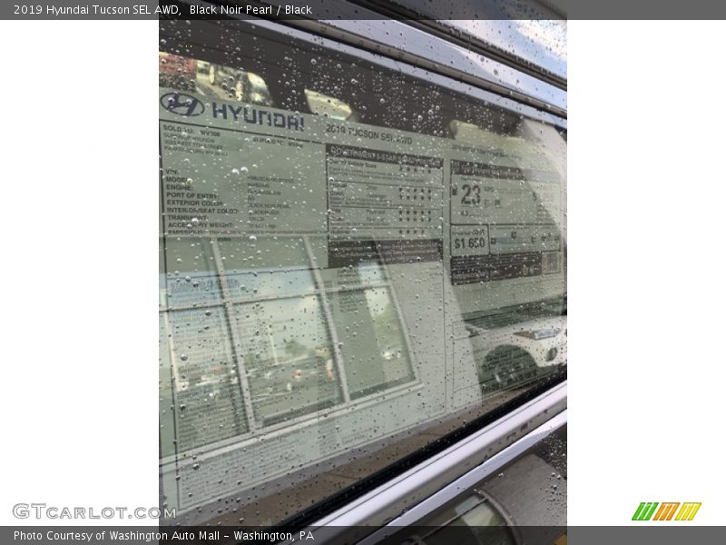 Black Noir Pearl / Black 2019 Hyundai Tucson SEL AWD