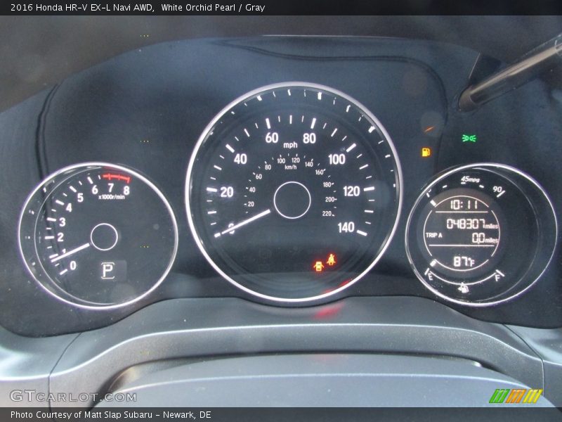 White Orchid Pearl / Gray 2016 Honda HR-V EX-L Navi AWD