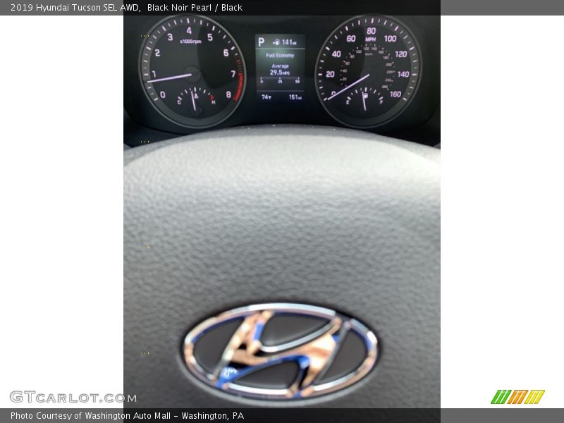 Black Noir Pearl / Black 2019 Hyundai Tucson SEL AWD