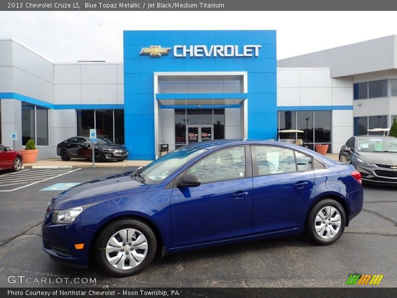 Blue Topaz Metallic / Jet Black/Medium Titanium 2013 Chevrolet Cruze LS