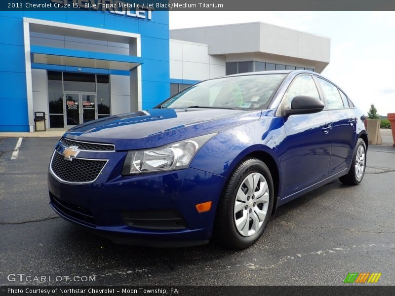 Blue Topaz Metallic / Jet Black/Medium Titanium 2013 Chevrolet Cruze LS