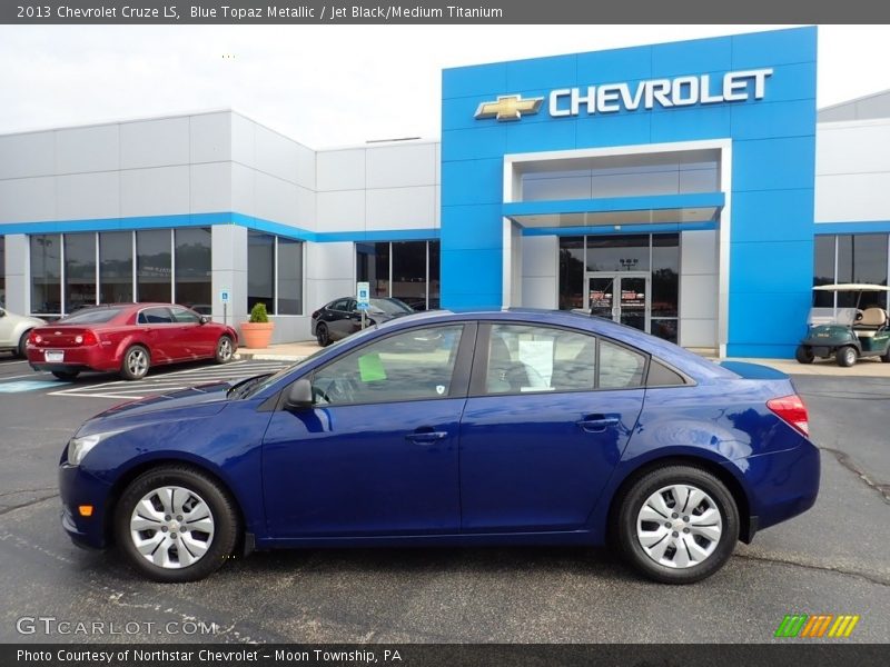 Blue Topaz Metallic / Jet Black/Medium Titanium 2013 Chevrolet Cruze LS