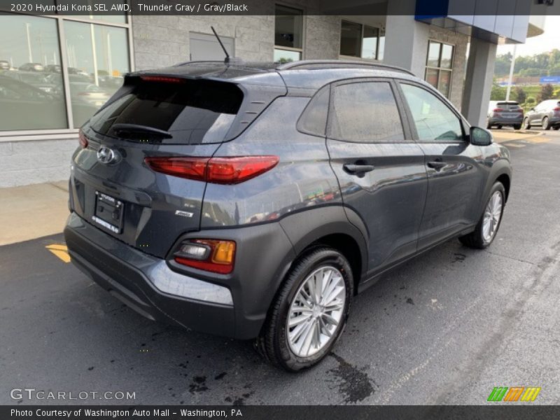 Thunder Gray / Gray/Black 2020 Hyundai Kona SEL AWD
