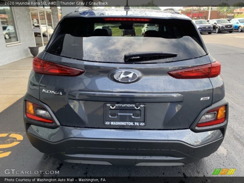 Thunder Gray / Gray/Black 2020 Hyundai Kona SEL AWD