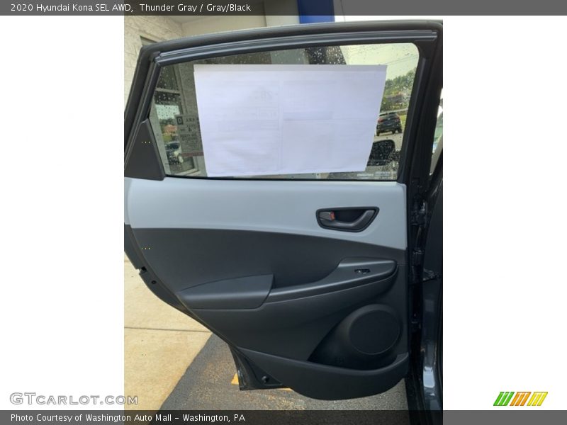 Thunder Gray / Gray/Black 2020 Hyundai Kona SEL AWD