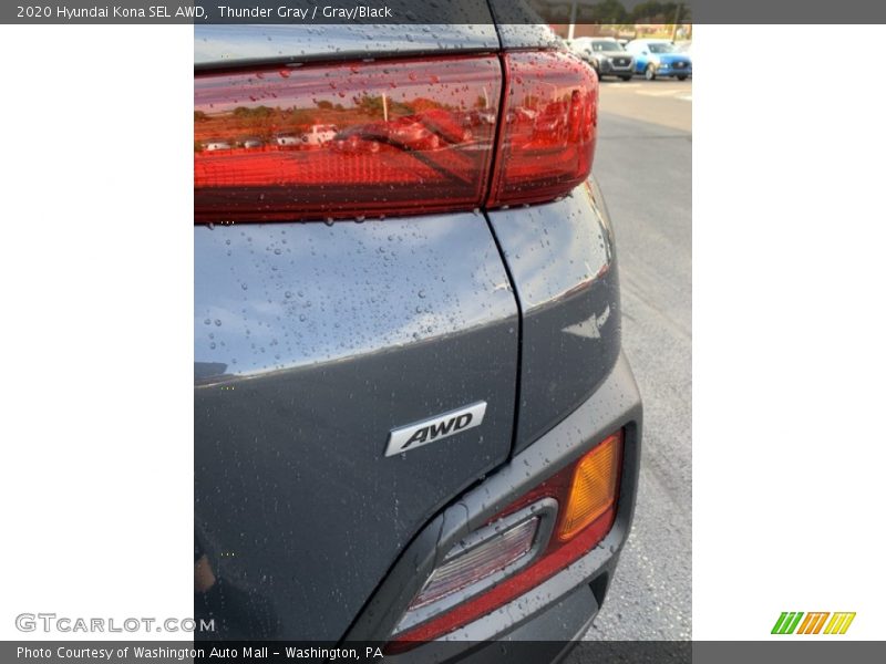 Thunder Gray / Gray/Black 2020 Hyundai Kona SEL AWD