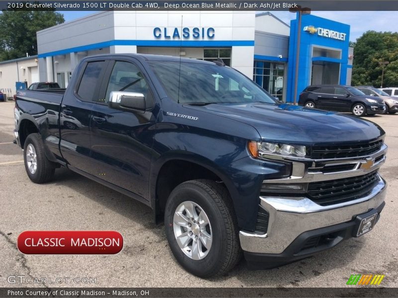 Deep Ocean Blue Metallic / Dark Ash/Jet Black 2019 Chevrolet Silverado 1500 LT Double Cab 4WD