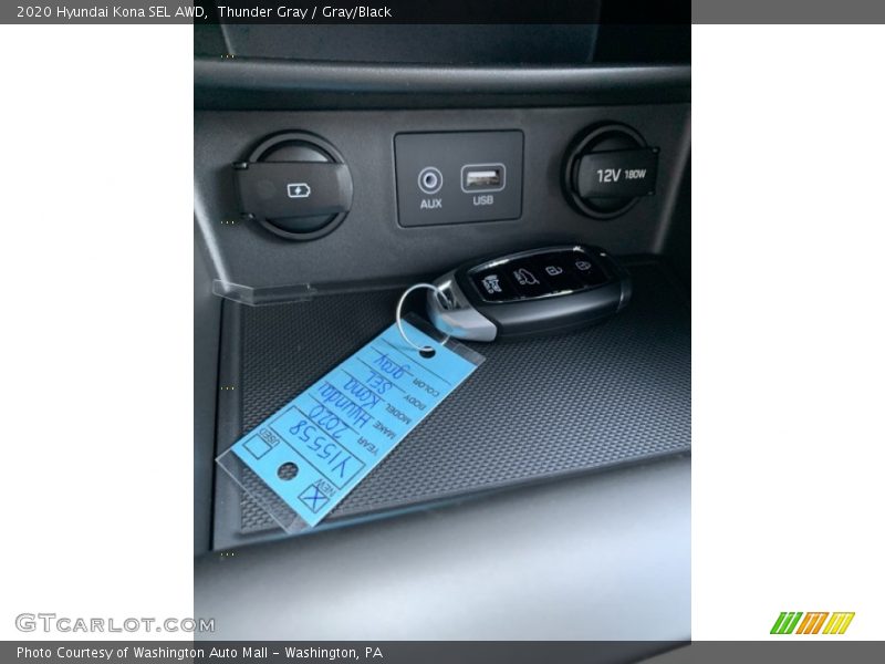 Thunder Gray / Gray/Black 2020 Hyundai Kona SEL AWD