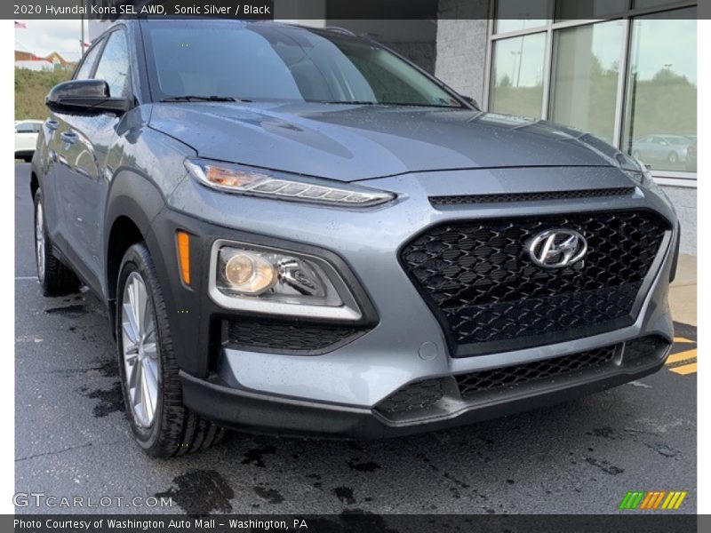 Sonic Silver / Black 2020 Hyundai Kona SEL AWD