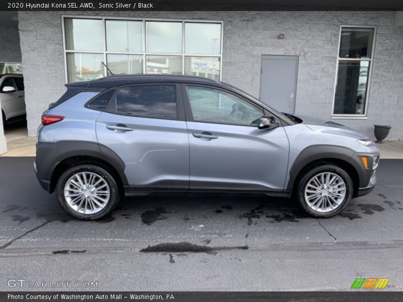 Sonic Silver / Black 2020 Hyundai Kona SEL AWD