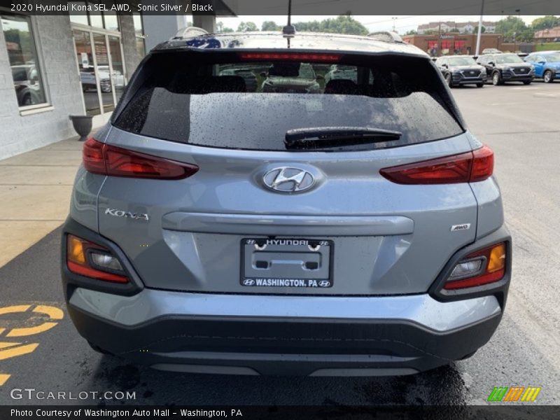 Sonic Silver / Black 2020 Hyundai Kona SEL AWD