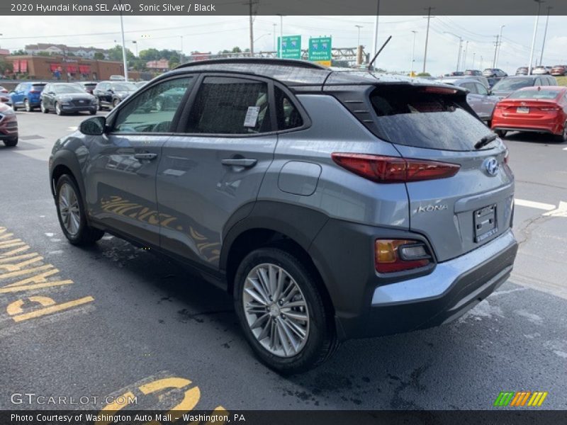 Sonic Silver / Black 2020 Hyundai Kona SEL AWD