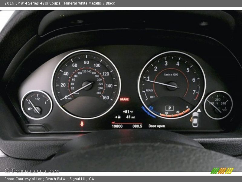 Mineral White Metallic / Black 2016 BMW 4 Series 428i Coupe