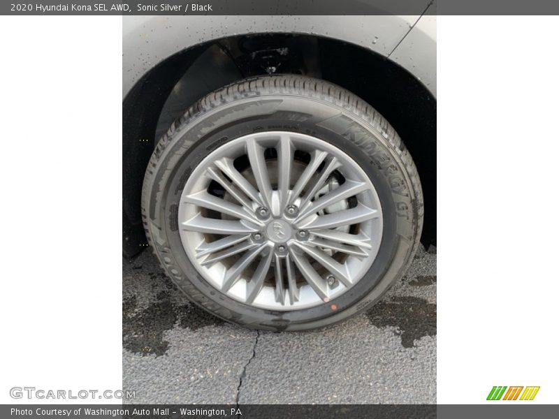 Sonic Silver / Black 2020 Hyundai Kona SEL AWD