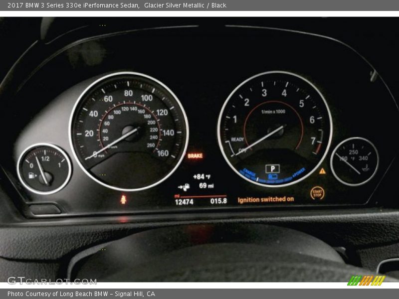 Glacier Silver Metallic / Black 2017 BMW 3 Series 330e iPerfomance Sedan