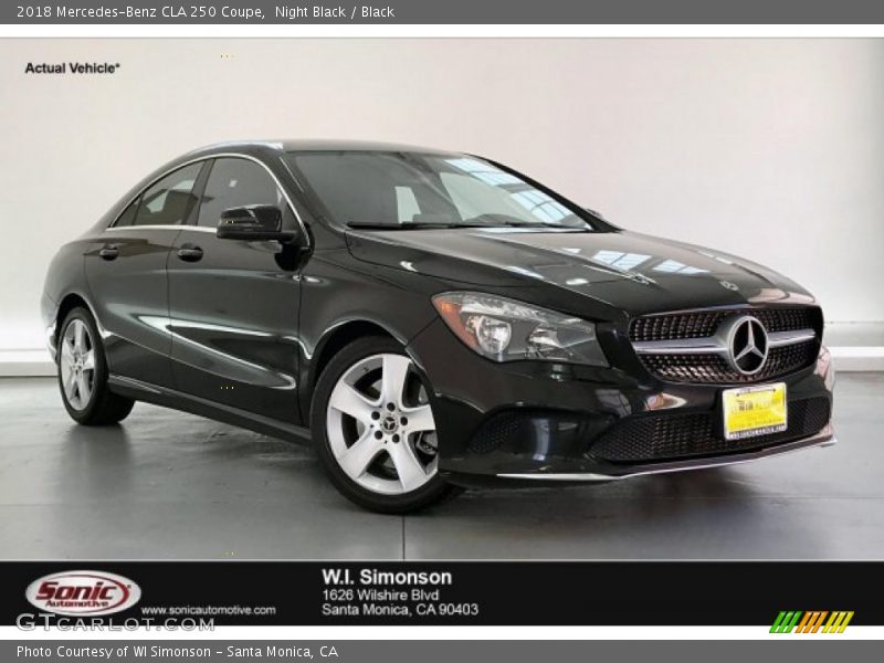 Night Black / Black 2018 Mercedes-Benz CLA 250 Coupe