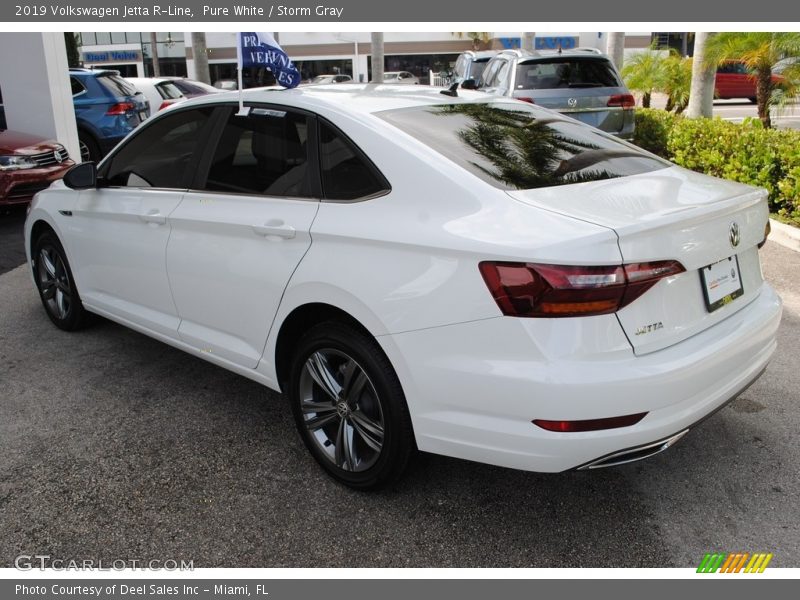 Pure White / Storm Gray 2019 Volkswagen Jetta R-Line